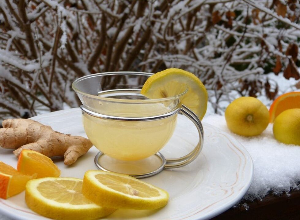 ginger-based lemon tea