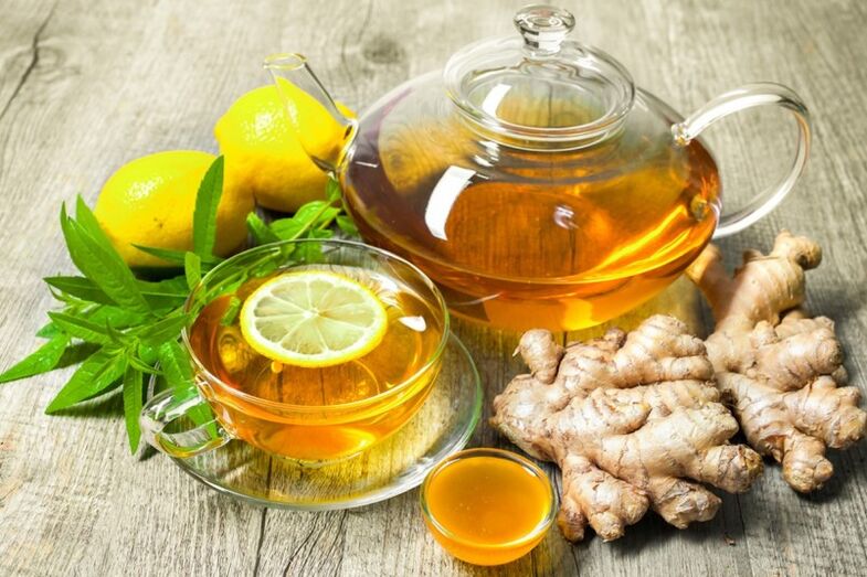 Tea with lemon and ginger will help regulate a person's metabolism