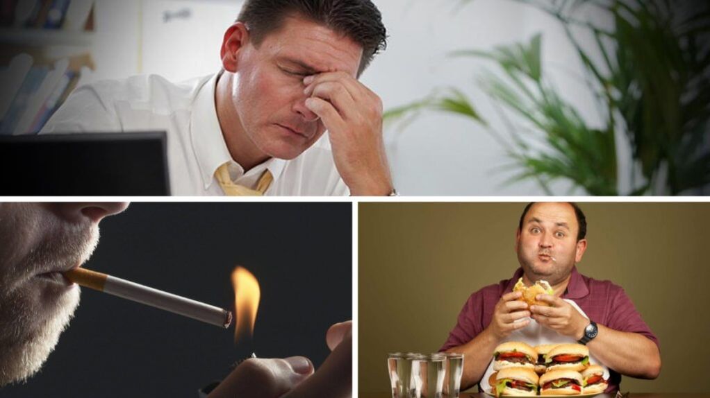 Factors that worsen male potential - stress, smoking, nutrition